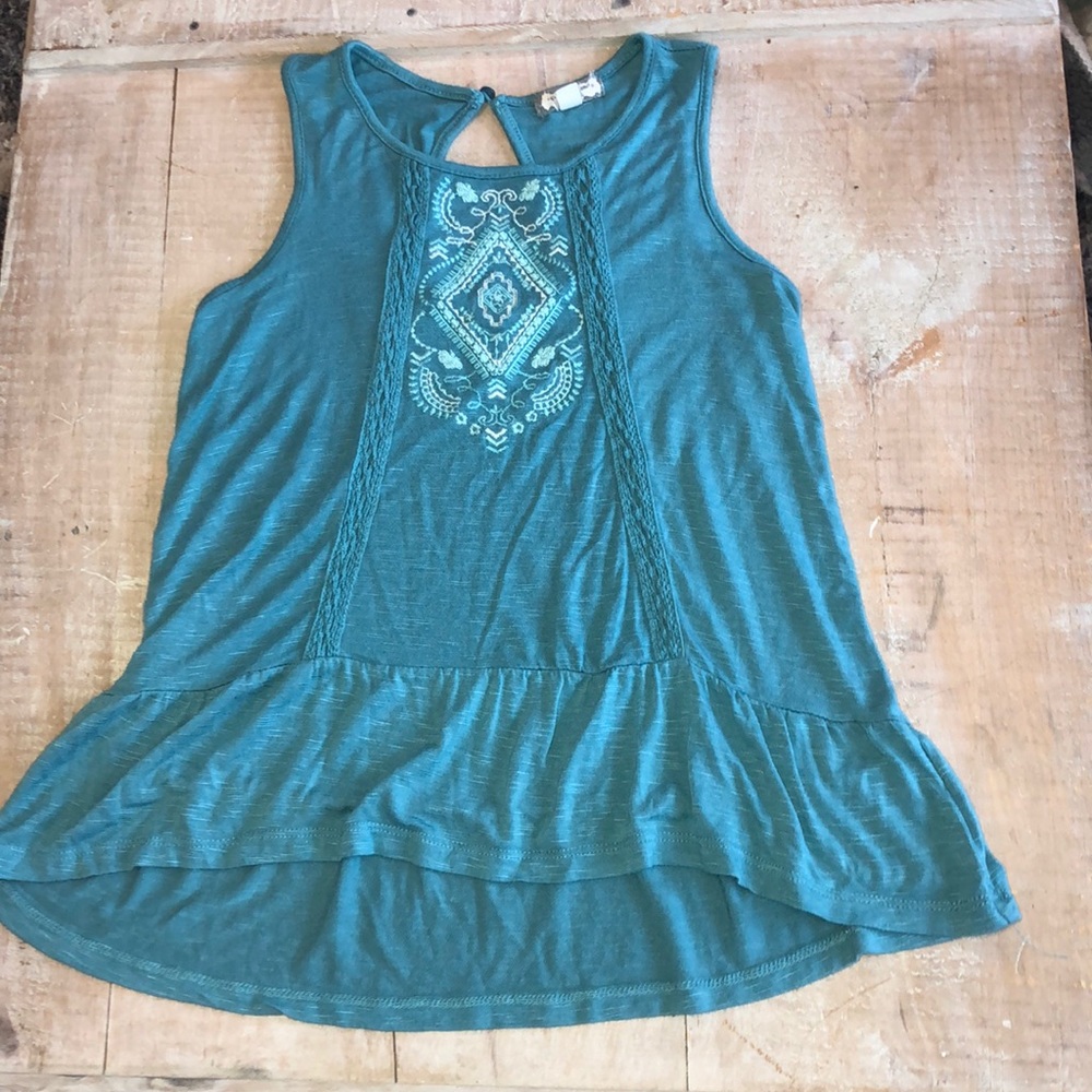 aqua bohemian tank top